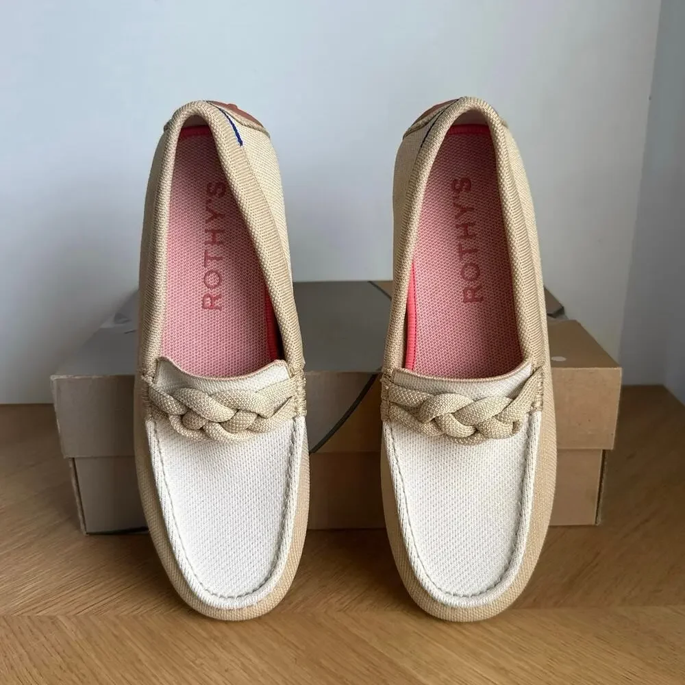 ROTHY’S The Braid Driver ‘Cappuccino’ Women Slip On Loafers- SZ 10 - Picture 6 of 10